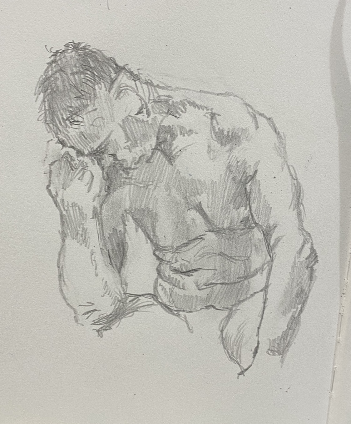 Life Drawing Thinker Pose Life Drawing Thinker Pose
