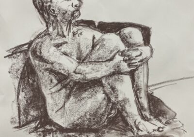 Life Modelling Seated Pose From Side
