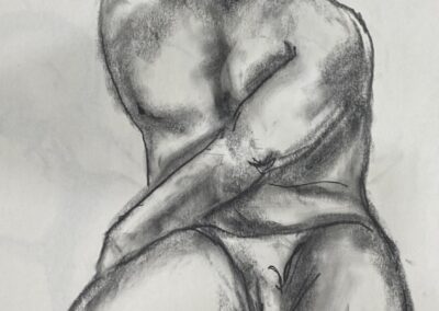 Life Modelling Seated Pose From Front