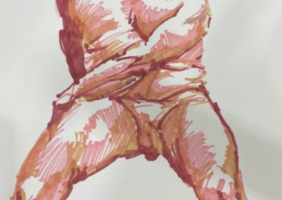 Life Modelling Seated Pose From Front