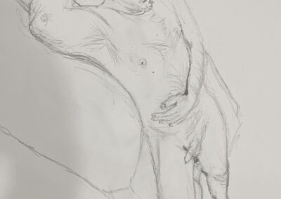 Life Modelling Lying Down on Back Pose