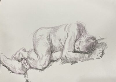 Life Modelling Lying Down Pose
