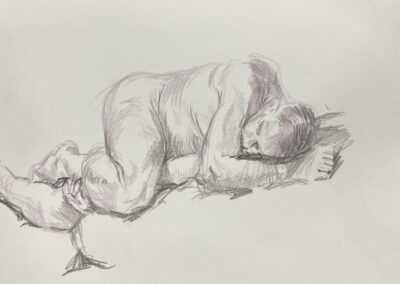Life Modelling Lying Down Pose