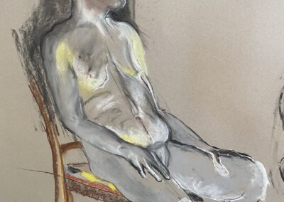 Life Modelling Seated Pose From Side