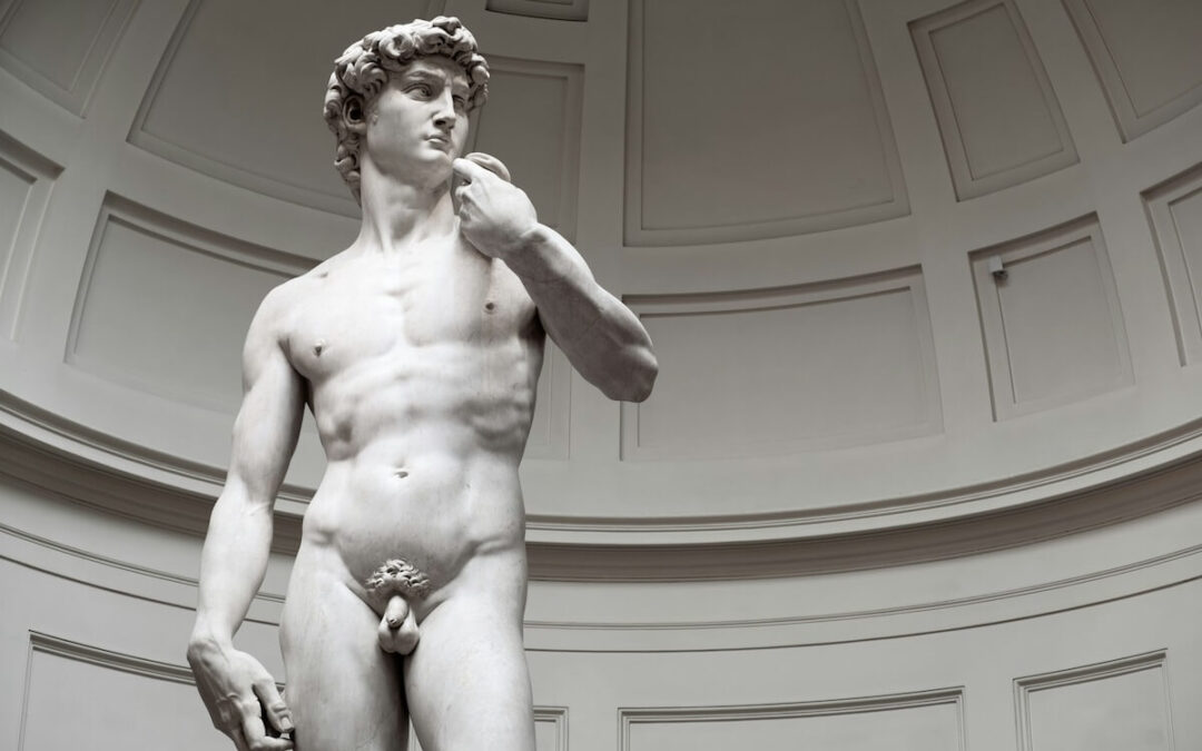 David, marble sculpture by Michelangelo, 1501–04; in the Accademia, Florence