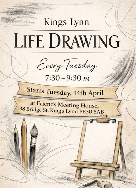 Life drawing in Kings Lynn